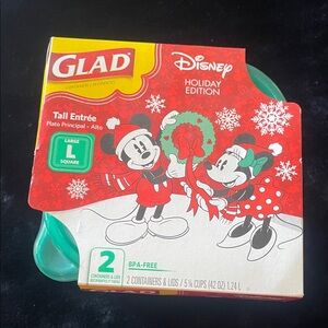 Glad Disney Holiday Edition Food Containers Mickey Mouse NEW Christmas Holiday